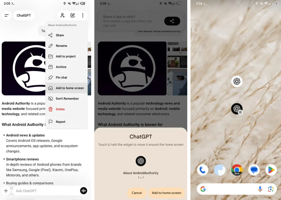Uygulamayı Açmaya Gerek Yok: ChatGPT Ana Ekrana Yerleşiyor 2 ChatGPT