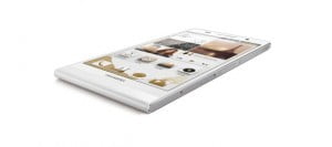 Huawei Ascend P6 Beyaz 45° manset