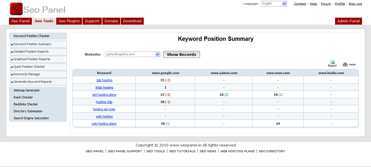 SEO Panel 2