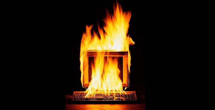burning computer