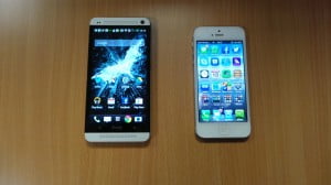 htc one vs apple iphone 5 display